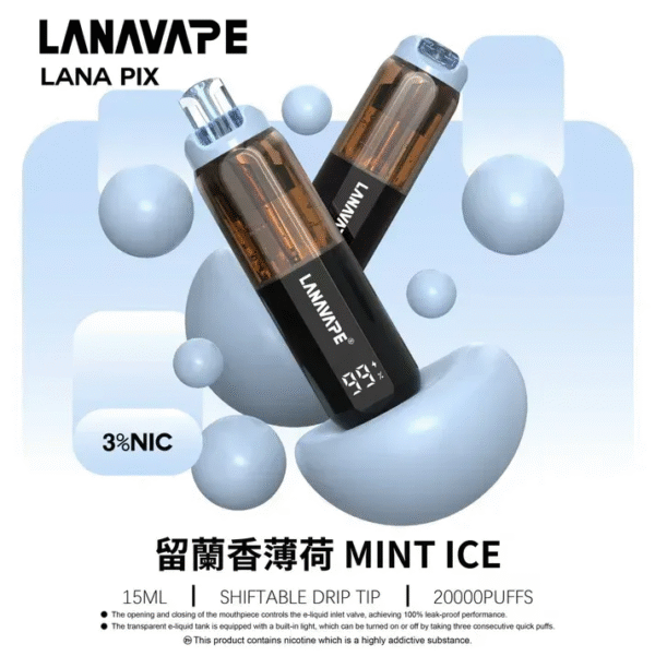 電子煙推薦🔥 LANA PIX閃光彈20000口拋棄式 LED可視電量 850mAh續航 Mesh防漏穩定款